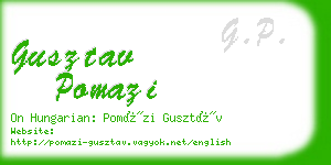 gusztav pomazi business card
